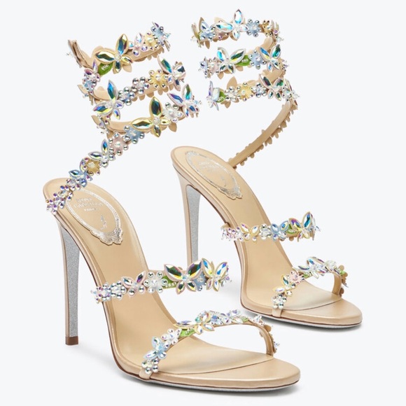 René Caovilla Crystal Embellished Heels